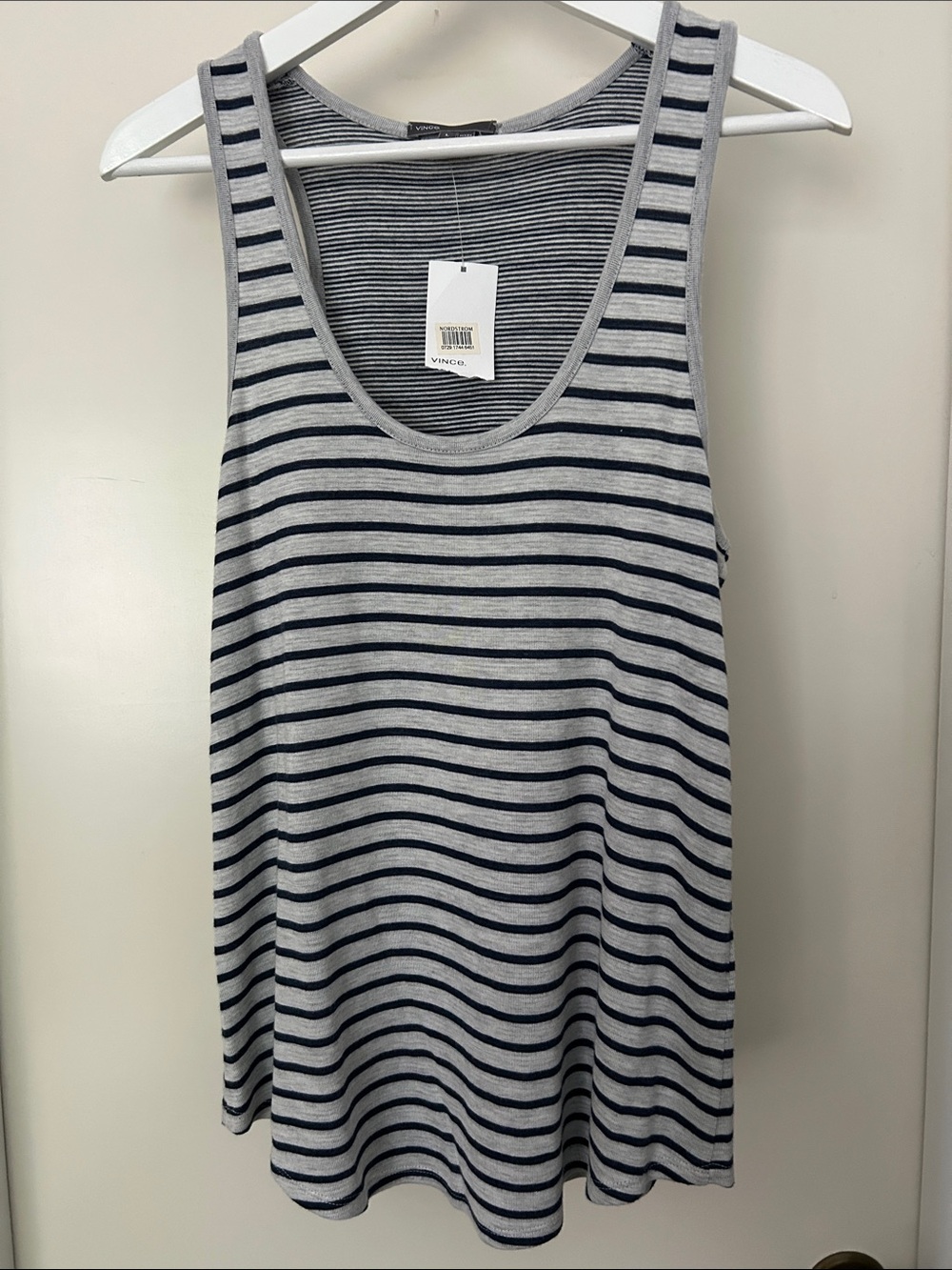 NWT VINCE STRIPED TANK TOP SZ L